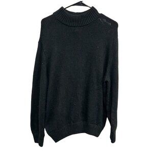 Aerie NEW Womens Black Long Sleeve Turtleneck Sweater Sz Medium